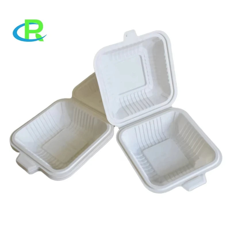2000 ml Cornstarch Box Cornstarch Meal Container Cornstarch Take Away  Food Box Clamshell