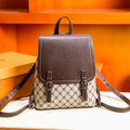 Backpack for Women Business Work Shopping Casual Designer Elegant High Capacity Pu Leather Waterproof Back Bag