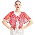 Luxury High End Fashion Lace False Collar Women's Beaded Sequin Embroidered Wrap Shawl for Party Dress