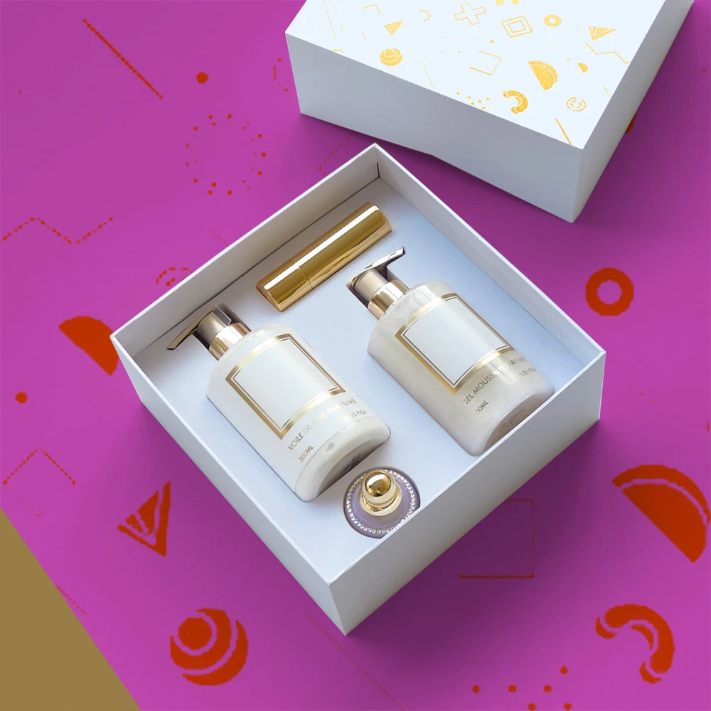 Custom Luxury Handmade Eyecream Body Lotion Packaging Paper Box Skincare Packaging Gift Box for Cosmetics Set