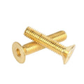 Yellow Brass Socket Countersunk Head Hex Inside Machine Screw Bolt DIN7991