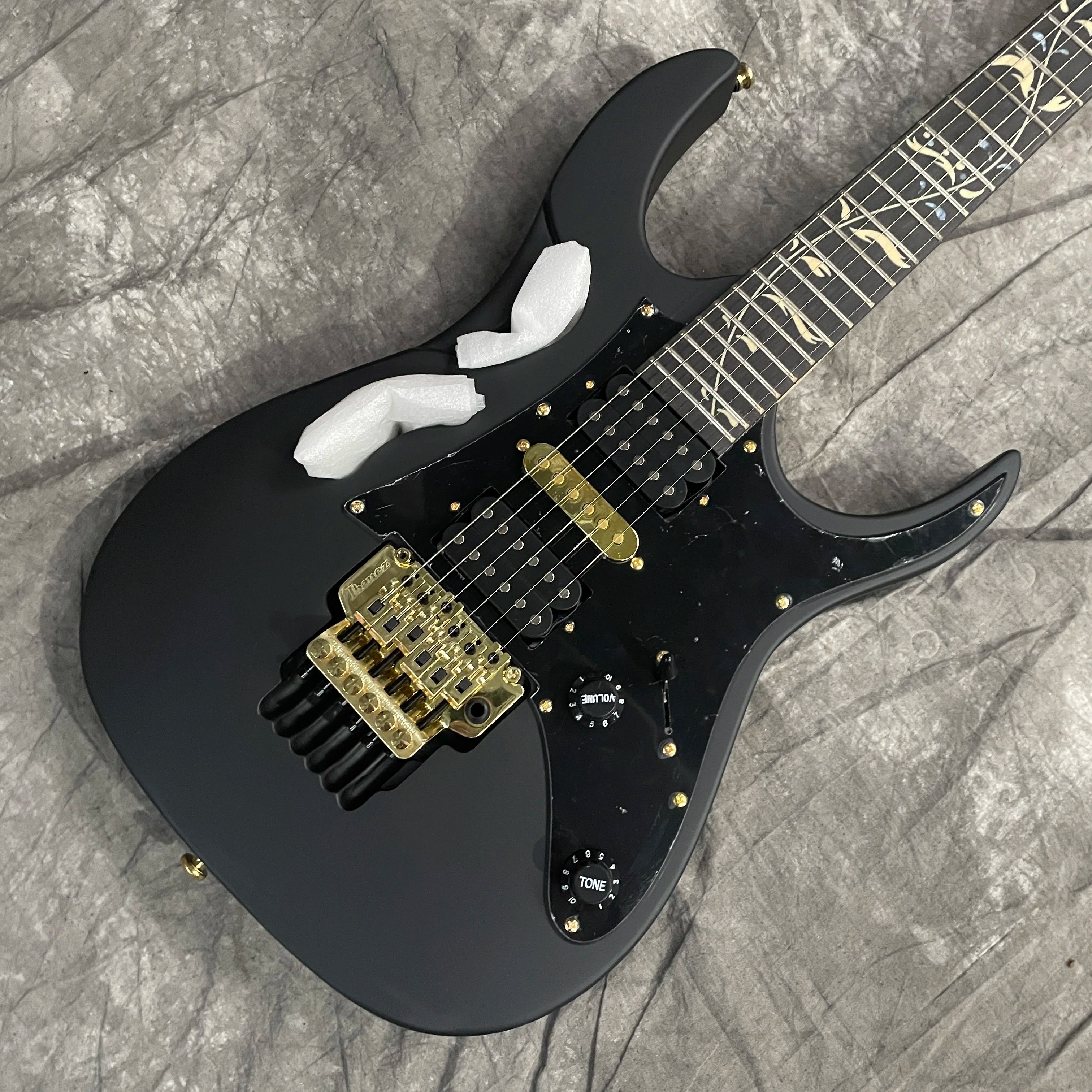 Black Ibn Brand 7V Electric Guitar Matte Body With Gold Hardware Fast Shipping in Stock