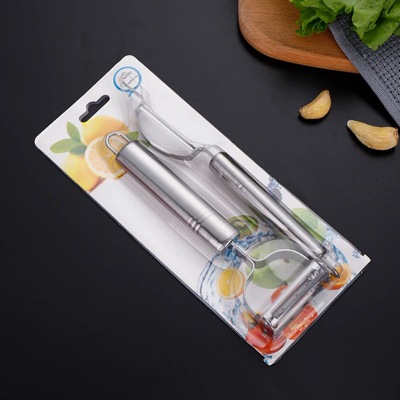 Multi-functional Peeler Stainless Steel Vegetable Fruit Peeler Easy Use  2 Pcs Potato Peeler Set Kitchen Utensils