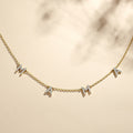 Mother's Day Gift Wholesale 18k Gold Jewelry 925 Sterling Silver Gold Vermeil Diamond Mama Necklace for Mother Gift