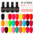 R S Nail Hot Sale 308 Colors Soak Off Gel Polish Long Lasting Pure Color Oem Step Uv Gel Msds Colorful Nail Beauty Supplier
