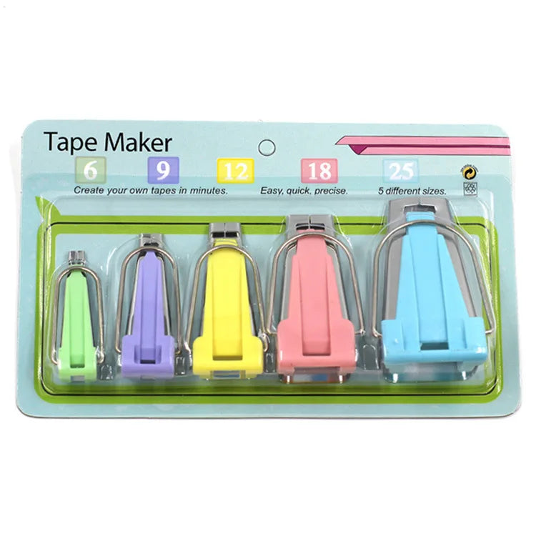 Bias Tape Maker Set 6MM 9MM 12MM 18MM 25MM Sewing Quilting Tools Sewing Items Supplies