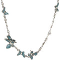 Blue Butterfly Moonstone Blue Butterfly Female Necklace Sweet Cool Spice Advanced Clavicle Chain Personality Choker Necklace