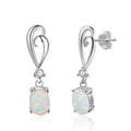 Hot Sale Opal Stone Popular 925 Sterling Silver Jewelry Opal Earring for Women