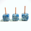 HY blue spot jasper Incense Stick Holder Decorative Buddhist Crystal Statue Fengshui Sculpture Liuli Craft Arts