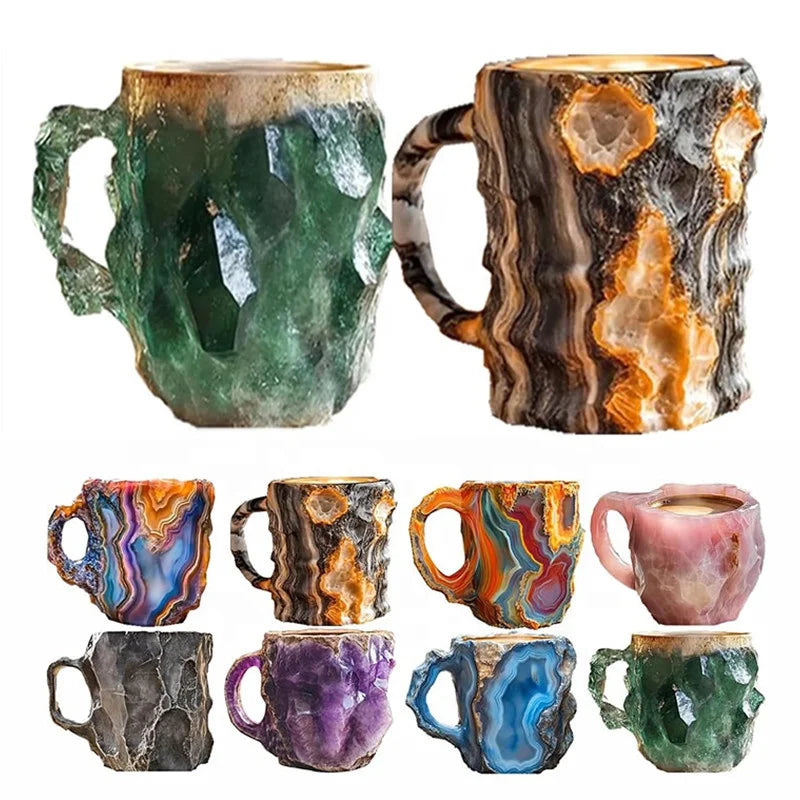 Mineral Crystal Tumbler Minimalist Design Mug with Lid Straw for Water Beer Travel for Party Gift Wholesale Options