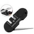 HelloWorld Edc Multifunctional Pocket Pal Foldable Knife Sharpener Double Sided Pocket Foldable for Camping Survival Gear