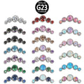 ASTM F136 Titanium High Grade Internally Threaded Zircon Body Jewelry Top Labret Lip Piercing Earrings