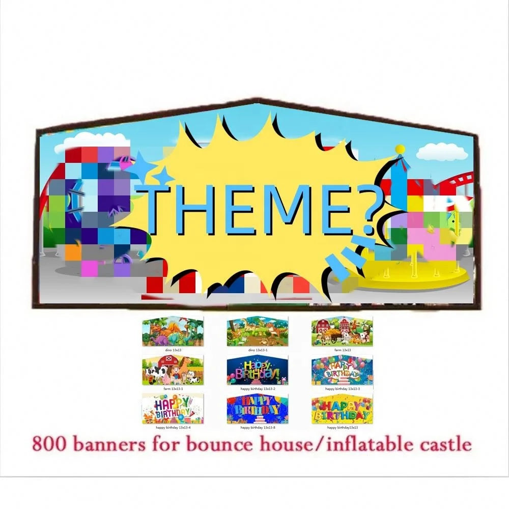 NS Party 13x13 Inflatable Banner Jump Modular Bouncy Castle Bouncer Bounce Houses Art Banners for Moonwalks