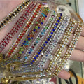Factory Wholesale Three Row Rhinestones Claw Chain Sew on Rhinestone Chain