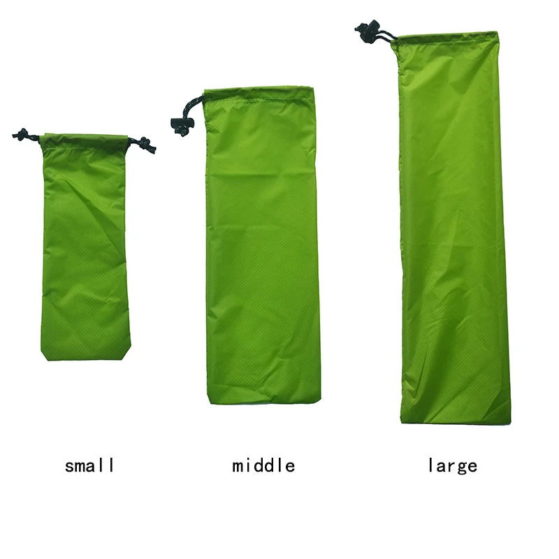 Ultralight 20D Silicon Coated Nylon LARGE Draw String Bag Outdoor Pouch Tent Pole Bag Trekking Pole Bag