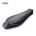 WOQI OEM Duck Goose Down -15 -20 Degrees Down Sleeping Bag 1000 Fill with Bivy Sack for Camping Hiking