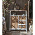 INNOVAHOME Antique Accent Design Solid Wood Storage Cabinet with 3 Drawers 1 Door Shelf for Bedroom Living Room Hotel Use