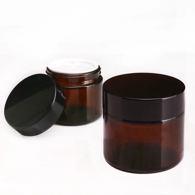 In Stock 5g 10g 15g 20g 30g 50g 100g Face Cream Eye Cream Amber Packaging Glass Jar