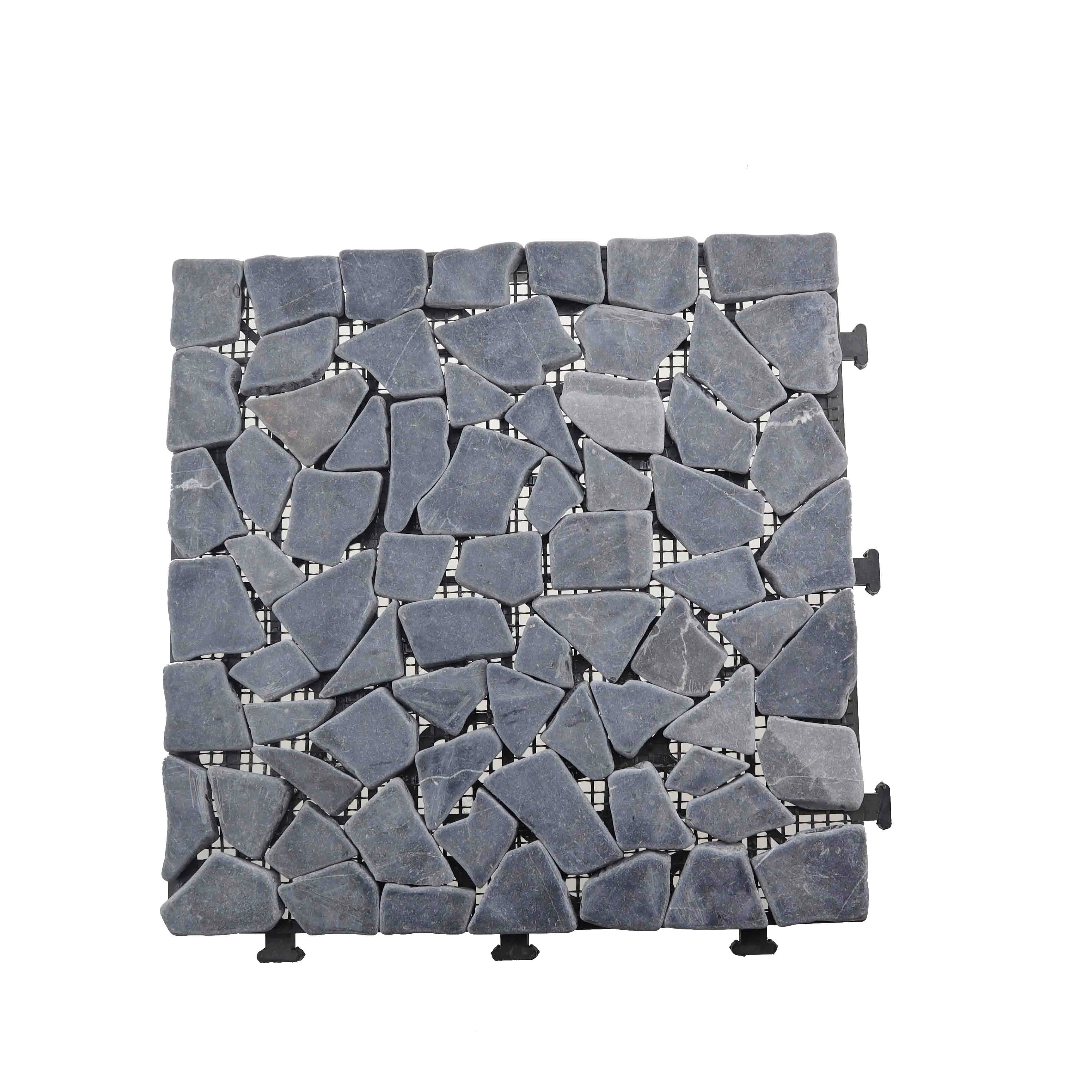 Easy Install Anti-Slip Waterproof Outdoor WPC DIY Stone Deck Tile for Swimming Pool for DIY Projects