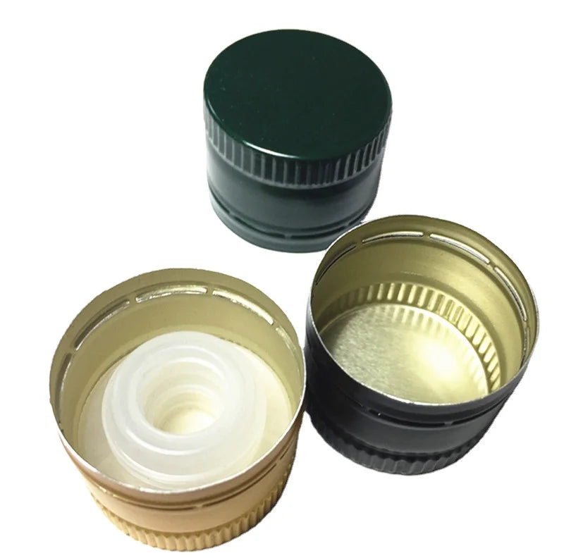 31.5mm*24mm Olive Oil Bottle Lid Aluminium Plastic Pourer Caps for Olive Cooking Oil Glass Bottle