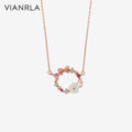 VIANRLA 925 Sterling Silver Garland Pendant Minimalist Necklace Gift for Women Jewelry Wholesale Free Laser Logo