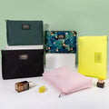 Bsci New Private Label Logo Quality Recycled Pet Large Beach Waterproof Eco Flower Women'S Floral Makeup Cosmetic Bag