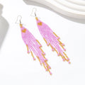 Trendy Boho Huggie Hoop Earrings Handmade Fashion Jewelry with Beaded Detail for Women