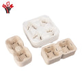 Wholesale 2 Pack Biodegradable Disposable Coffee Cup Holder 4 Cups Capacity Paper Tray for Tea Beverages for Food Industry