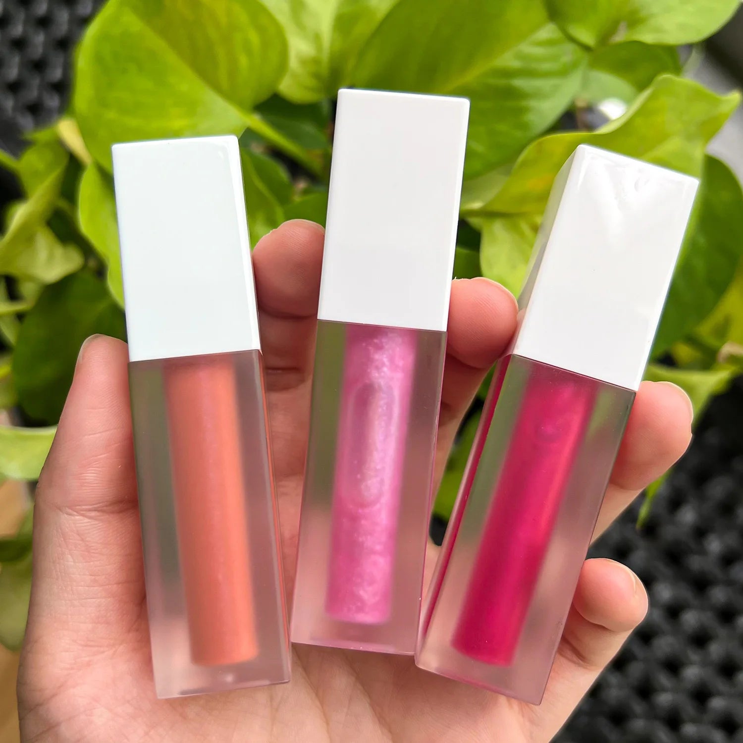 Square Tube White and pink  80 Colors Liquid Matte Lipstick and Gloss for Custom Brand