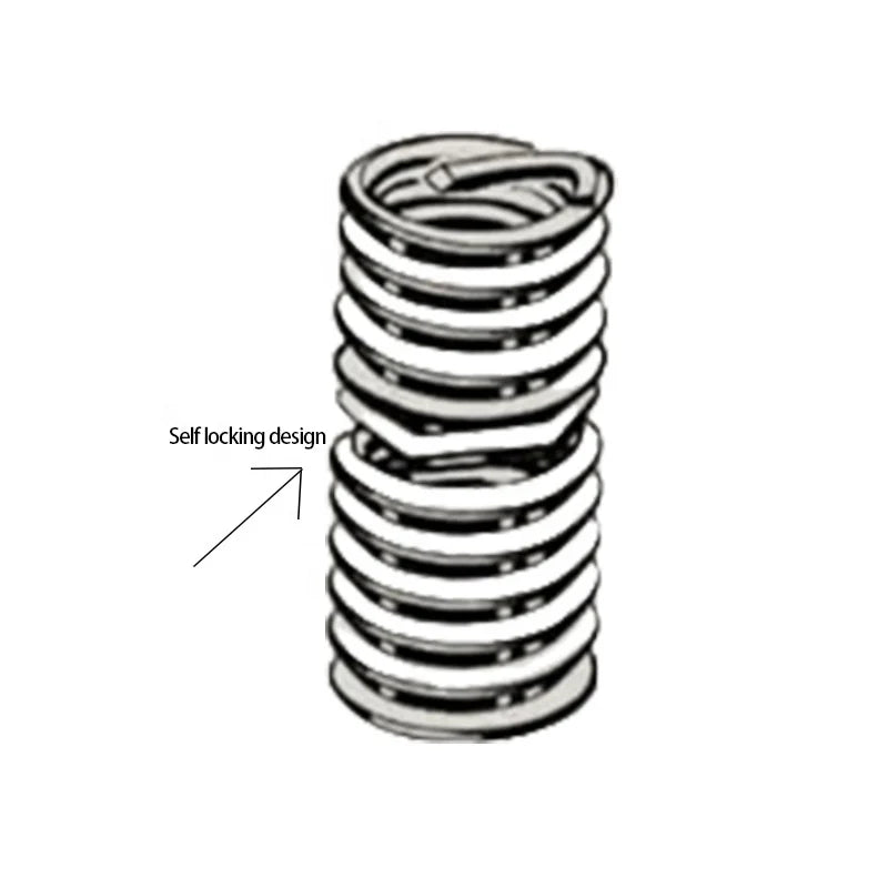 Wire Thread Insert 304Stainless Steel Locking Steel Wire Screw Sleeve  Inserts