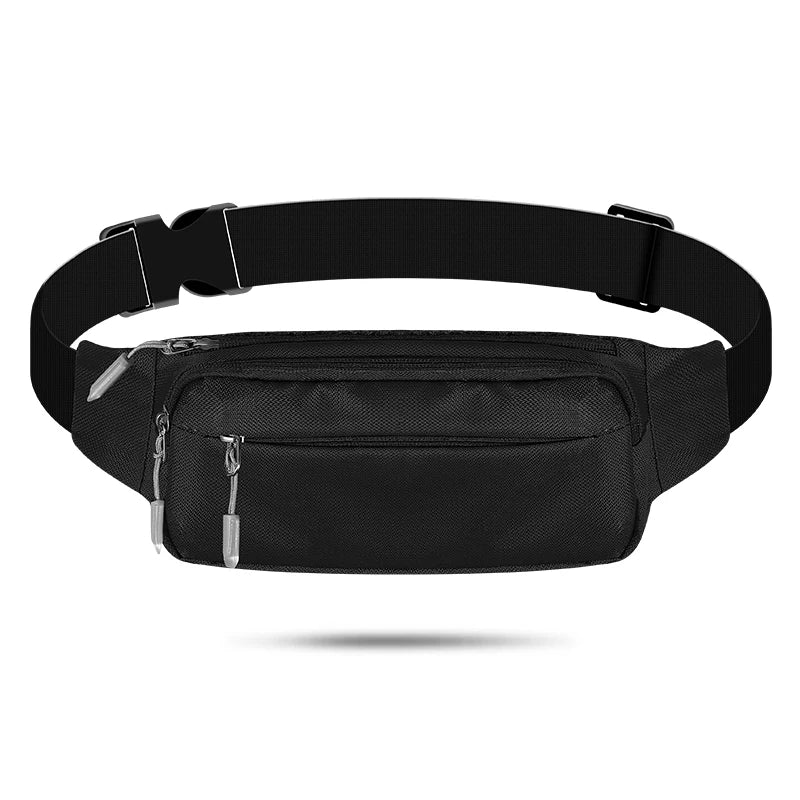 HUALIAN Unisex Casual Nylon Sports Running Belt Stock Plain Fanny Pack Zipper Closure ODM/OEM Large Waist Bag Pillow Pattern