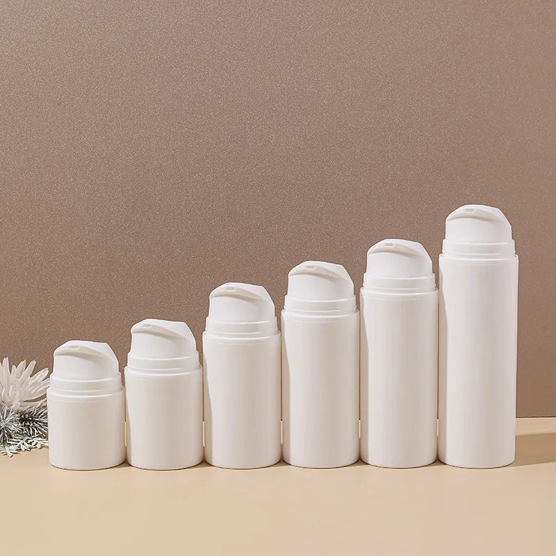 2024 China Manufacturer White Airless Pump Bottle 30ml-150ml for Face Emulsion Lotion Eye Cream Skin Care Serum