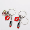 RubySub Metal Red Lips Lipstick Keychains Sublimation Keychain Blanks for Valentine's Day