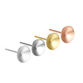 Wholesale Jewelry 925 Sterling Silver Accessories Round Bowl-shaped Studs Earrings for Handmade DIY