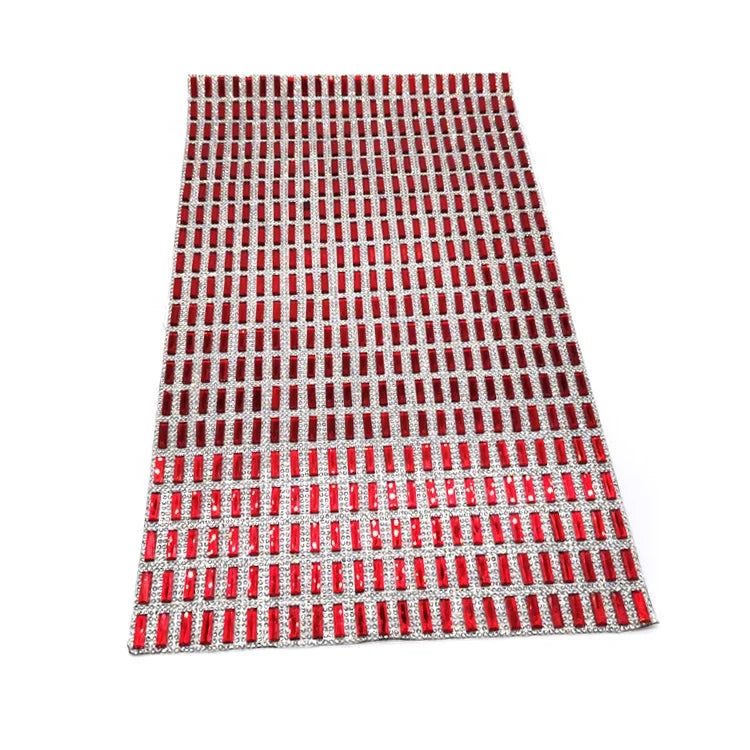 Wholesale Hot Fix Crystal Glass Mesh Rhinestone Sheet for Craft Bling Clothing Shoes Handbags Decoration
