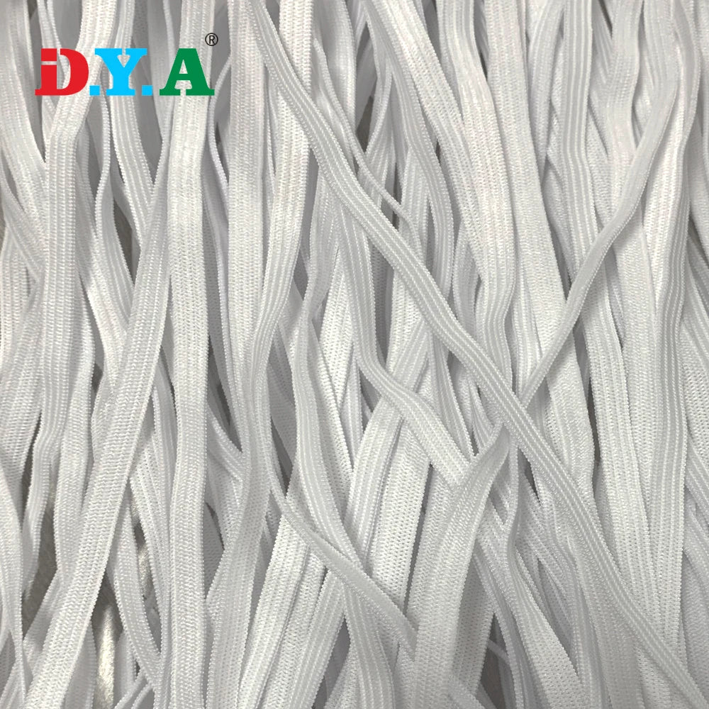 Wholesale Black White 3mm 4mm 5mm 6mm 8mm  Knitted Elastic for Sewing