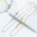 Wholesale NEW 14K Gold Plated Twisted Anklet 925 Sterling Silver Double Buckle Cross Link Chain Anklets Summer Beach Sandal Gift