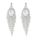 Ziming American Style Long Tassel Rhinestone Earrings Multiple Colors Chandelier Drop Earrings Wedding Diamond Stones Earrings