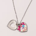 Metal Crafts Valentine's Day Gift DIY Sublimation Blanks Heart Carved Sliding Locket Necklace