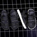 Luxury Summer Fashion Casual Sandal HOOK LOOP Adjustable Size Soft Comfortable Rubber Insole Easy Matching Classic Outdoor Use