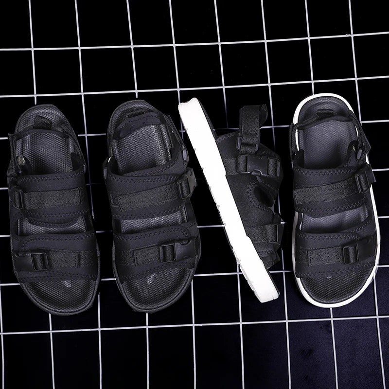 Luxury Summer Fashion Casual Sandal HOOK LOOP Adjustable Size Soft Comfortable Rubber Insole Easy Matching Classic Outdoor Use