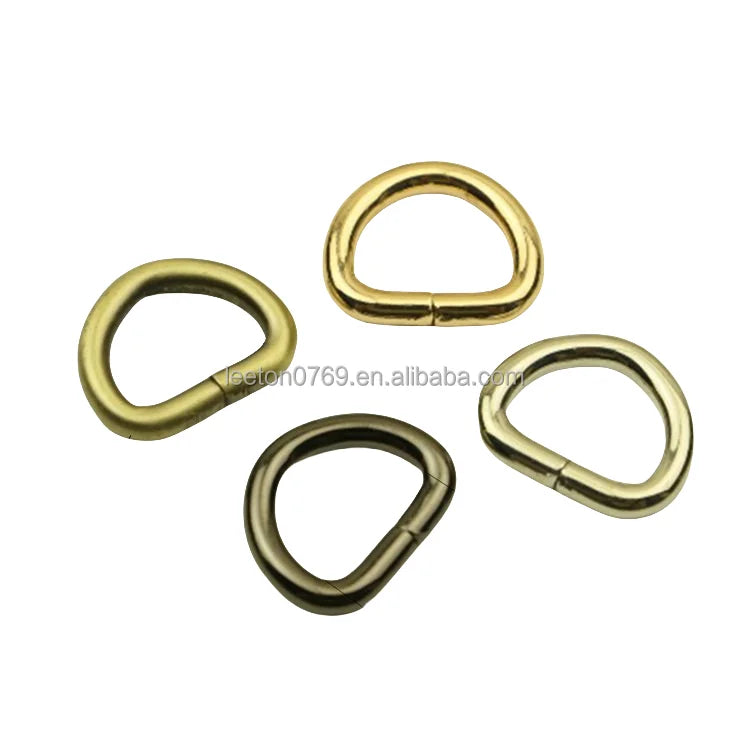 Stock Supply 16 X 12 X 3.8mm 4 Colors Small Metal D Ring Bag Buckle