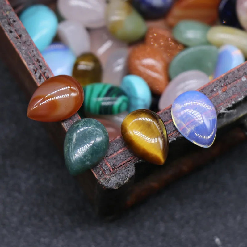 Diy 10*14mm Hot Sale Loose Gemstone Drop Shape Cabochon Loose Stone Jewelry Making