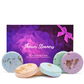 Private Label Natural Aromatherapy Shower Steamers Tablets - Variety Set of 6pcs Shower Bombs With Essential Oils