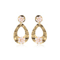 KITI Trendy Gold Earrings with Pearl Detailing Teardrop Shape for Women Fashion Jewelry