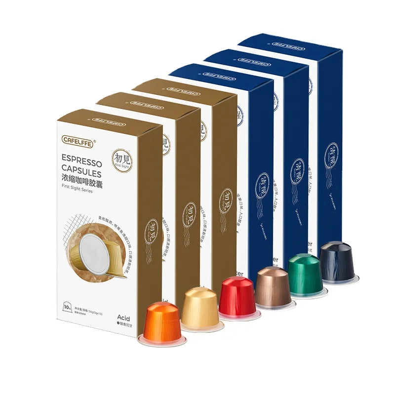 Nes Coffee CAFELEFFE Disposable Aluminum Foil Capsules Environmentally Friendly with Electric Coffee Machine Plastic Material