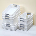Wholesale Large Capacity PP Toy Storage Basket Thickened Household Plastic Hollow Kitchen Debris Basket for Stacking