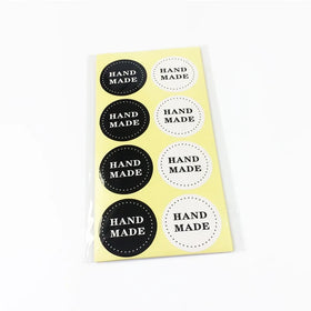 Minimalistic DIY Decor Sealing Sticker Pack 80pcs Per Pack in Black White Handmade Products Package Label for Candle Craft Use