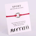 Manufacturer I Heart Love Gymnastics Handmade Calisthenics Custom Gymnast Gymnastic Mom Charm Men Rope Ladies Bracelet Women