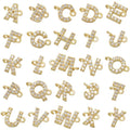 SP New Arrived Wholesale DIY Necklace Bracelet Bead Brass Made Zirconia Initial Bead Necklace for Making
